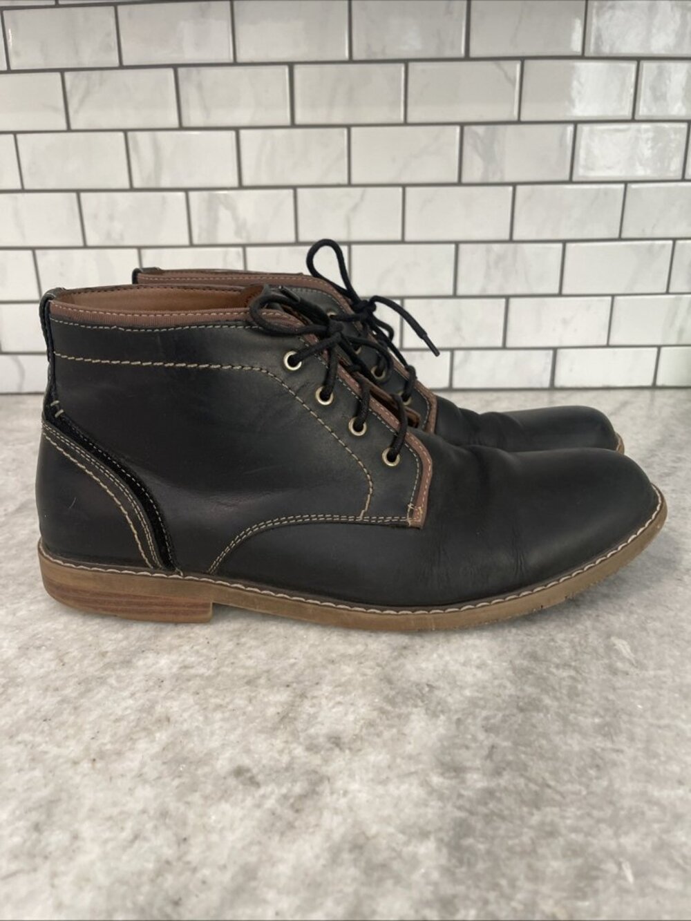 Hawker Rye Boots Mens Size 11.5 Black Chukka Ankle Preppy Festival